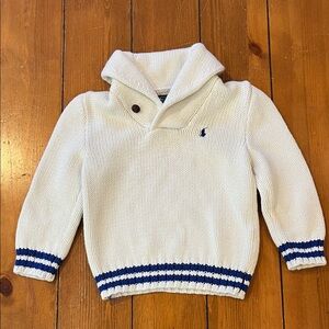 Polo By Ralph Lauren Off White Rolled Collared Sweater Boys Size 3T EUC
